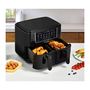 Voir la diapositive 3 : CONTINENTAL EDISON Friteuse a Air Sans huile CONTINENTAL EDISON - RFRSH24002CB - 9 L - Double bacs - 2400W - Noir