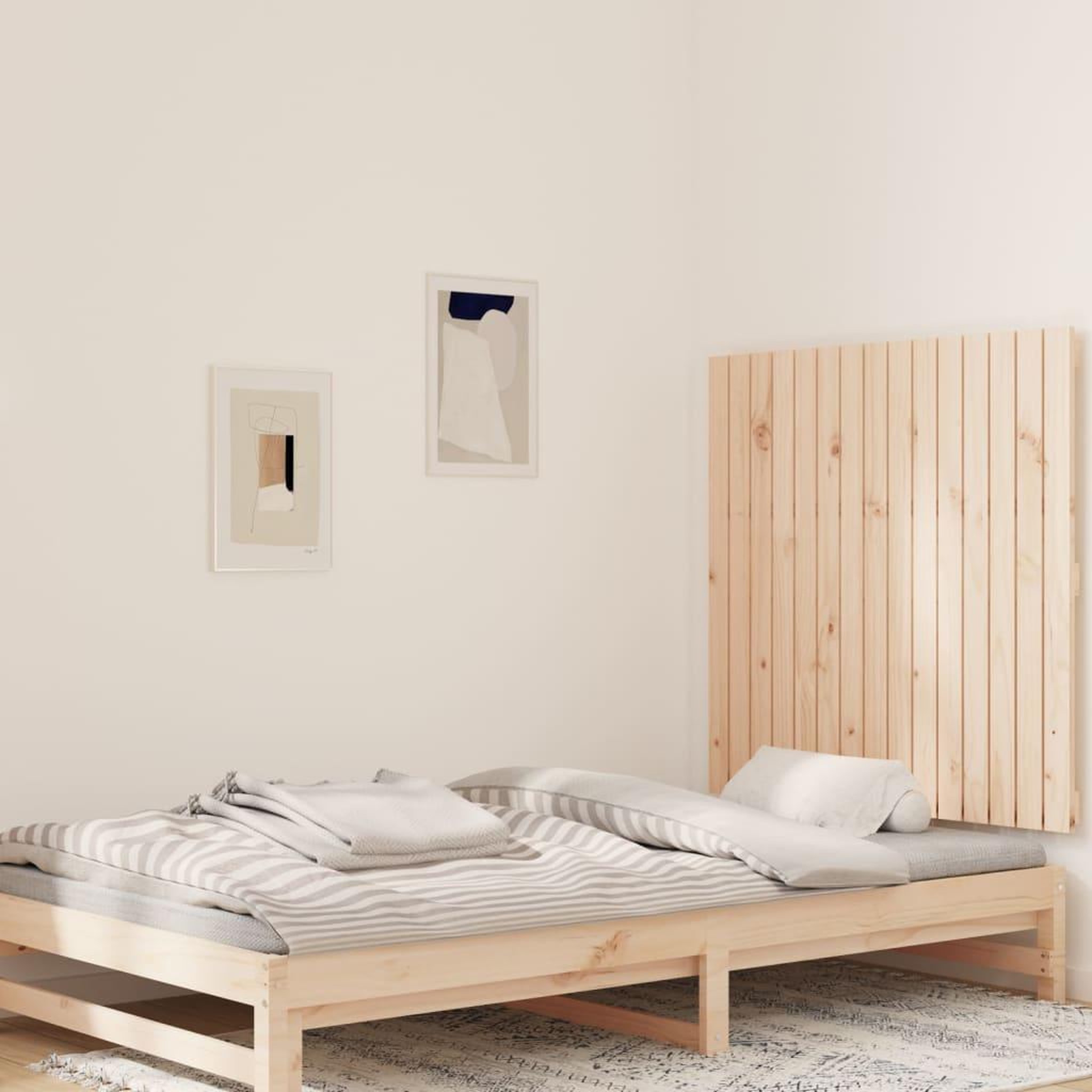 Voir la diapositive 1 : VIDAXL Tete de lit murale 95,5x3x90 cm Bois massif de pin