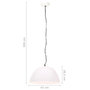 Voir la diapositive 6 : VIDAXL Lampe suspendue industrielle vintage 25 W Blanc Rond 41 cm E27