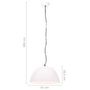Voir la diapositive 6 : VIDAXL Lampe suspendue industrielle vintage 25 W Blanc Rond 41 cm E27