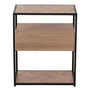 Voir la diapositive 4 : Paris Prix Table d'Appoint 1 Tiroir  Miraza  61cm Naturel & Noir