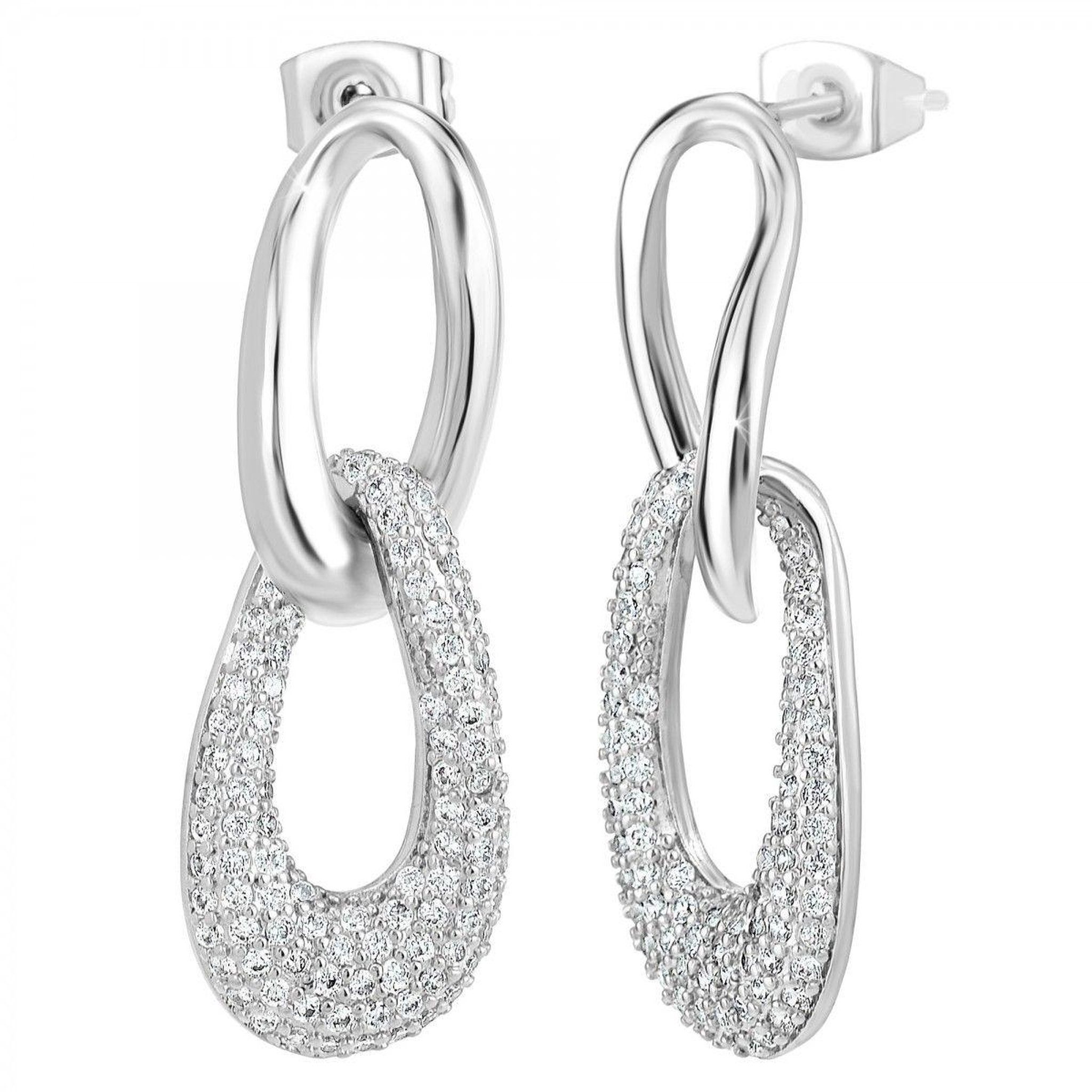Voir la diapositive 1 : SC CRYSTAL Boucles d'oreilles SC Crystal ornées de Zirconium