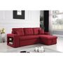 Voir la diapositive 2 : Habitat et Jardin Canapé d'angle convertible/réversible  Axel  - 3 places - Rouge