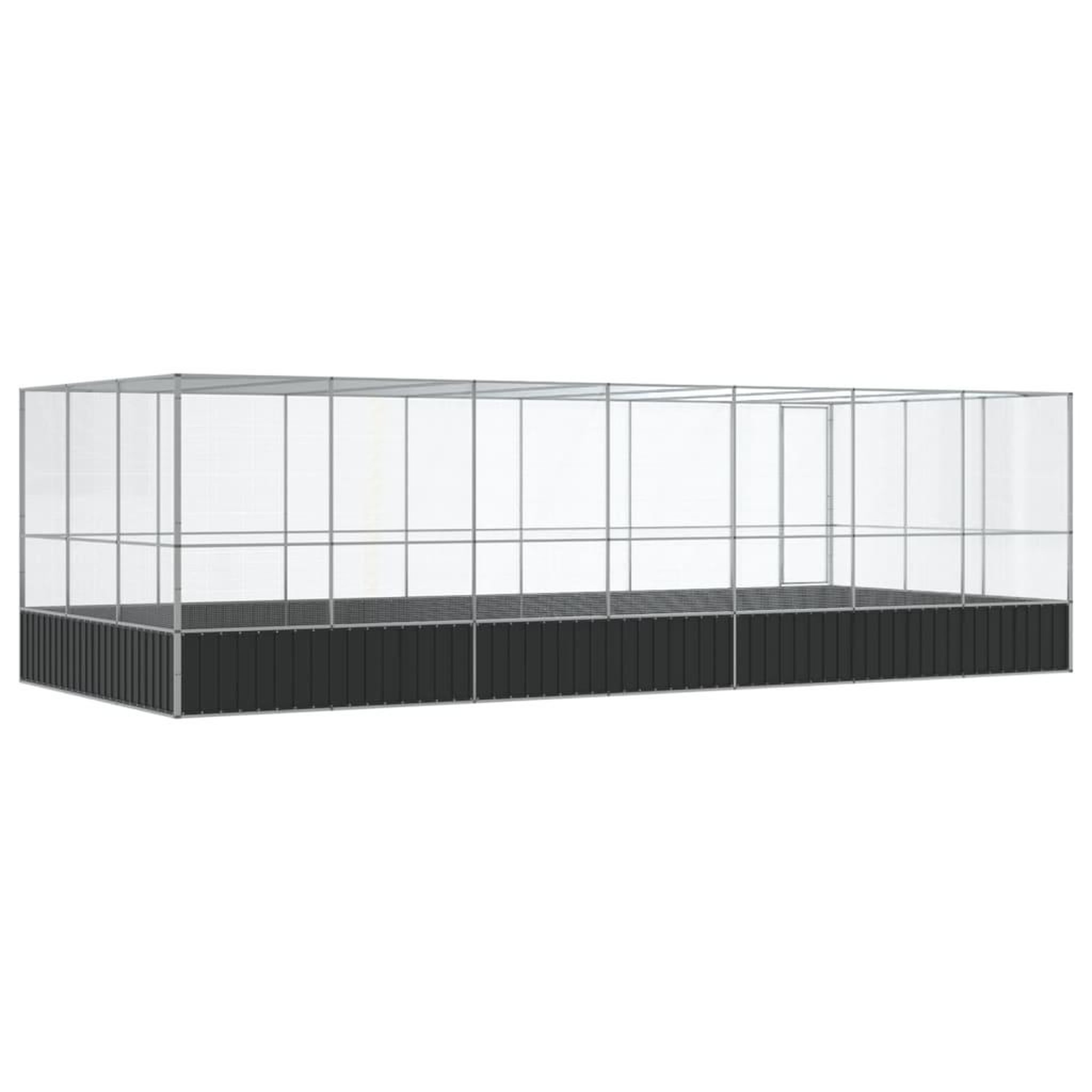 Voir la diapositive 5 : VIDAXL Voliere avec extension argente 725x307x212 cm acier