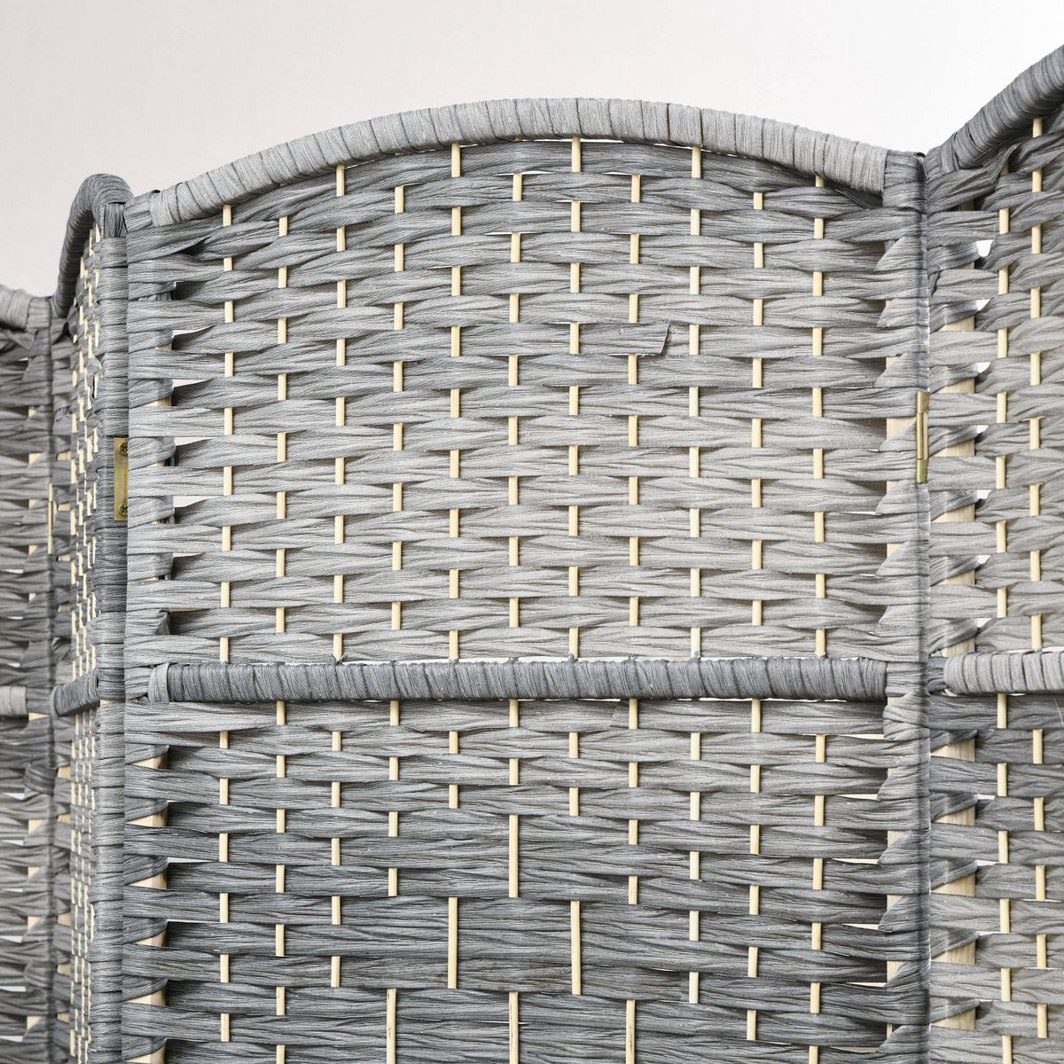 HOMCOM Paravent intérieur en bois 4 panneaux 180 x 180 cm séparateur de pièce pliable bois gris