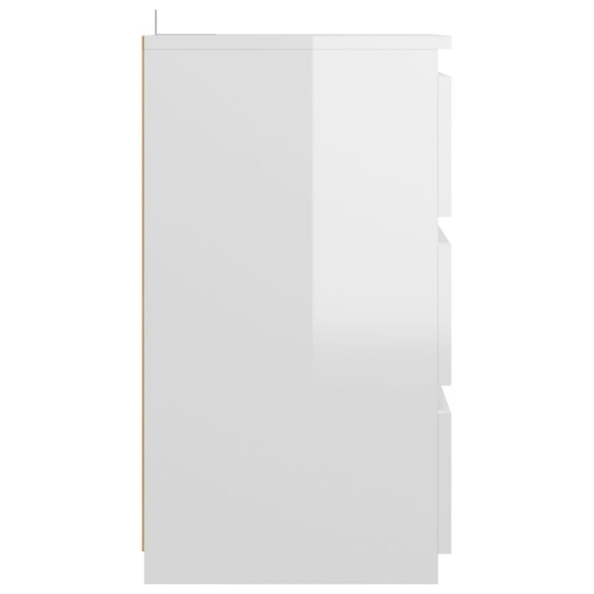 VIDAXL Tables de chevet 2 pcs Blanc brillant 40x35x62,5 cm Agglomere