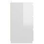 Voir la diapositive 5 : VIDAXL Tables de chevet 2 pcs Blanc brillant 40x35x62,5 cm Agglomere
