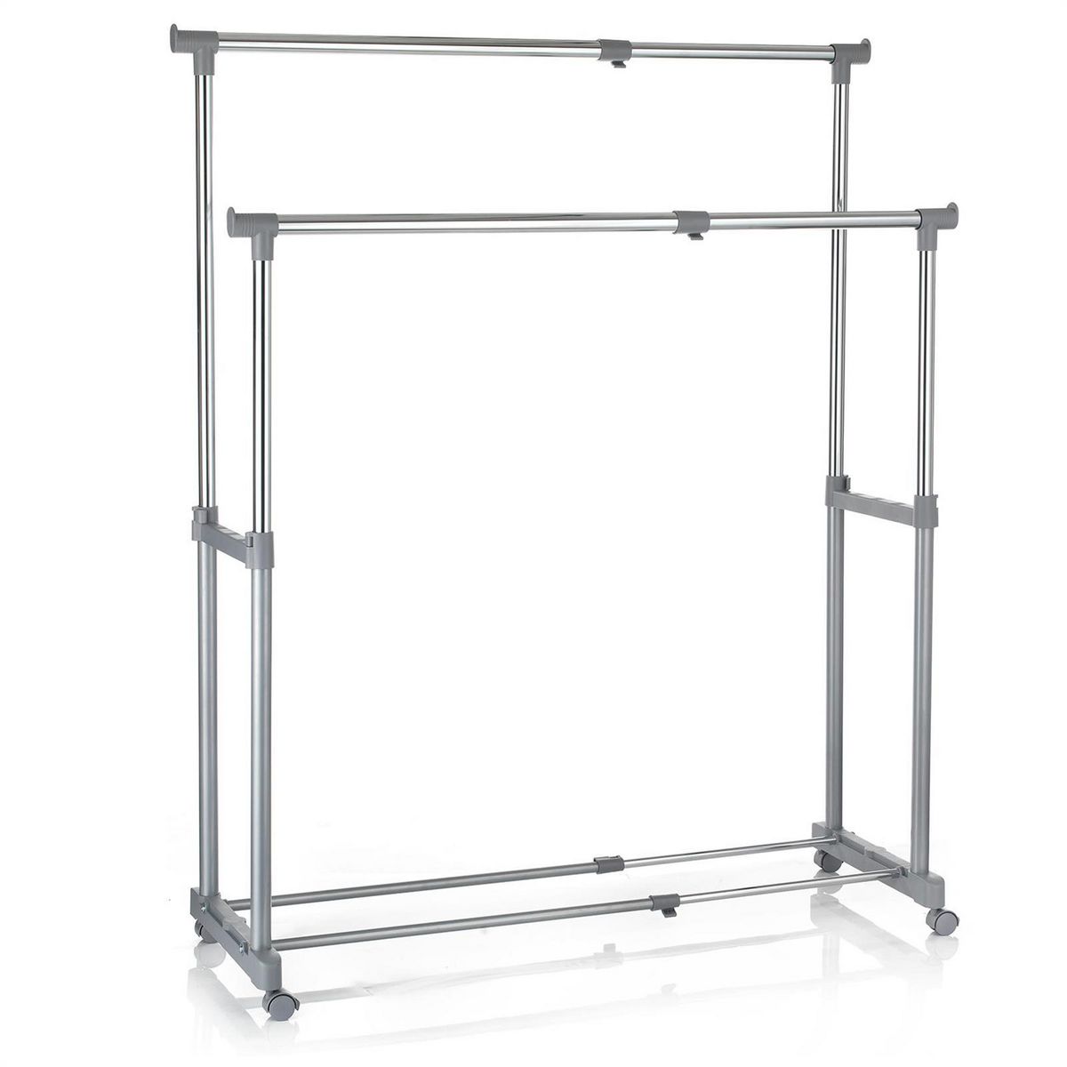 IDIMEX Portant à vêtements CASA, en métal chromé