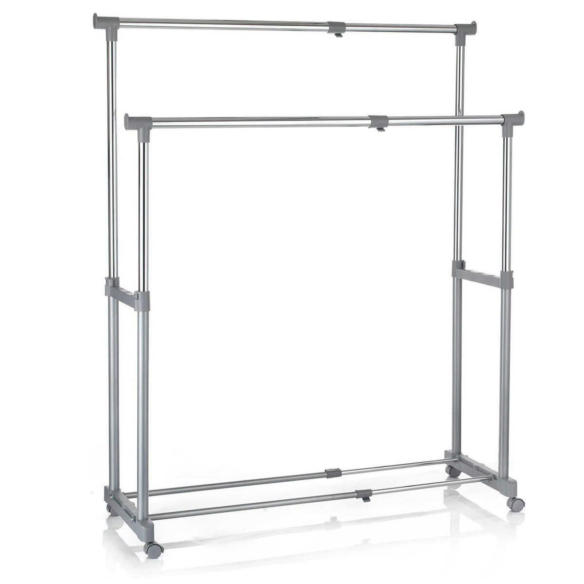 IDIMEX Portant à vêtements CASA, en métal chromé