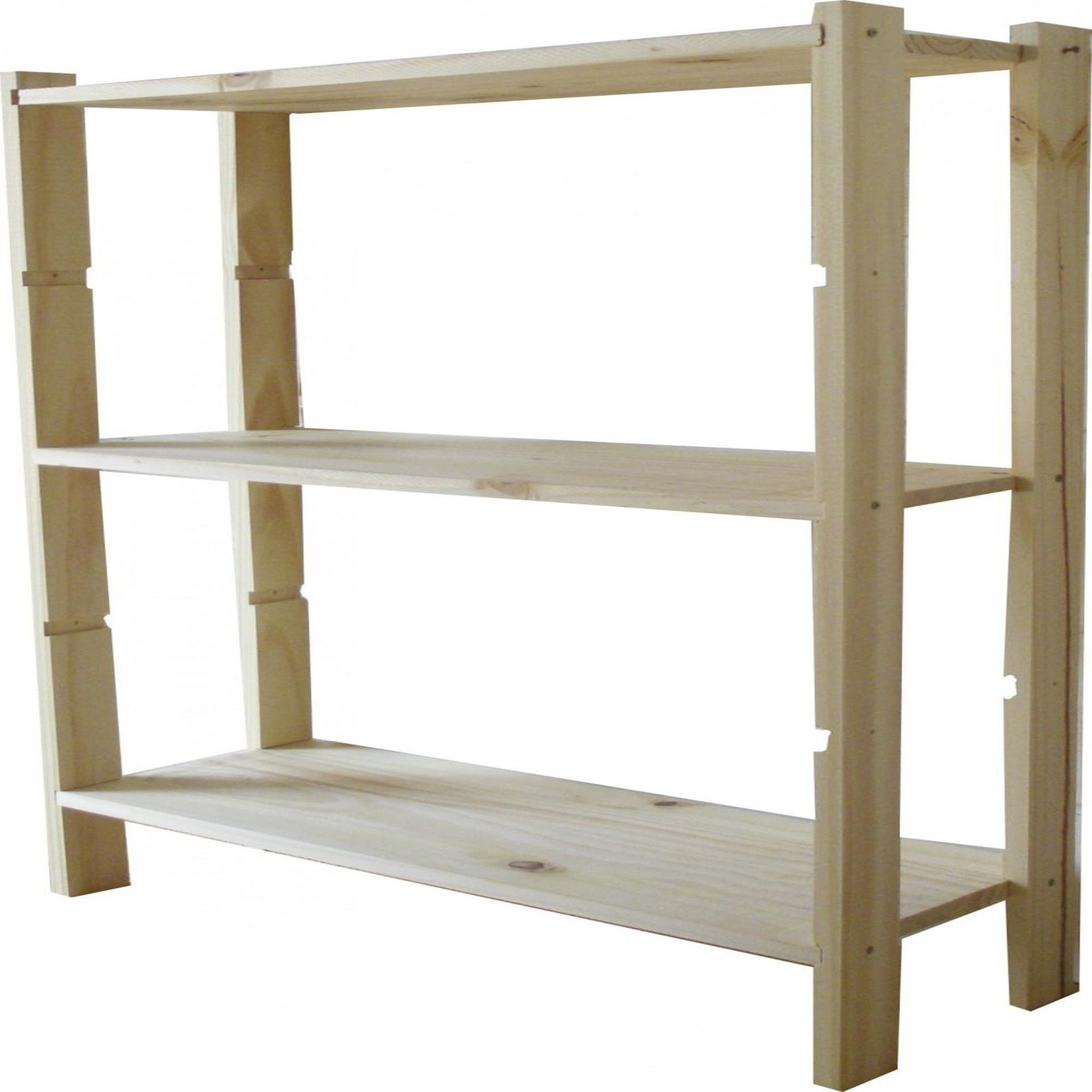 CENTRALE BRICO Etagère Pin, 3 tablettes , l.65 x P.25 x H.90 cm