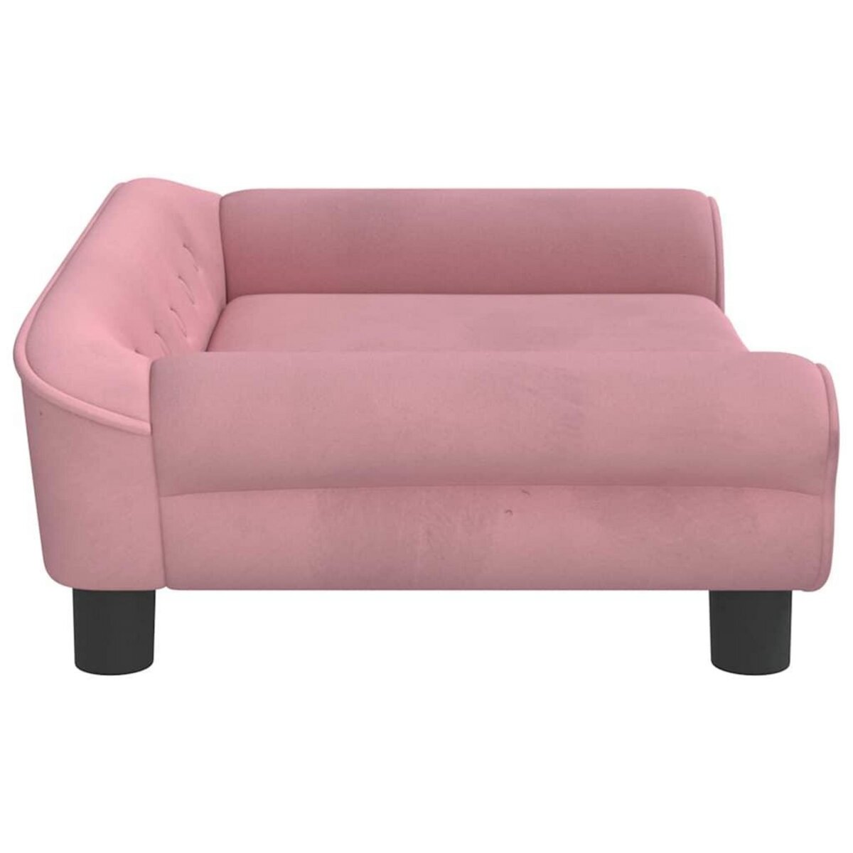 VIDAXL Lit pour chien rose 70x48x22 cm velours