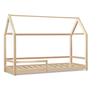 Voir la diapositive 4 : ID MARKET Lit cabane enfant 90 x 190 CM NESSI bois avec sommier et barrières