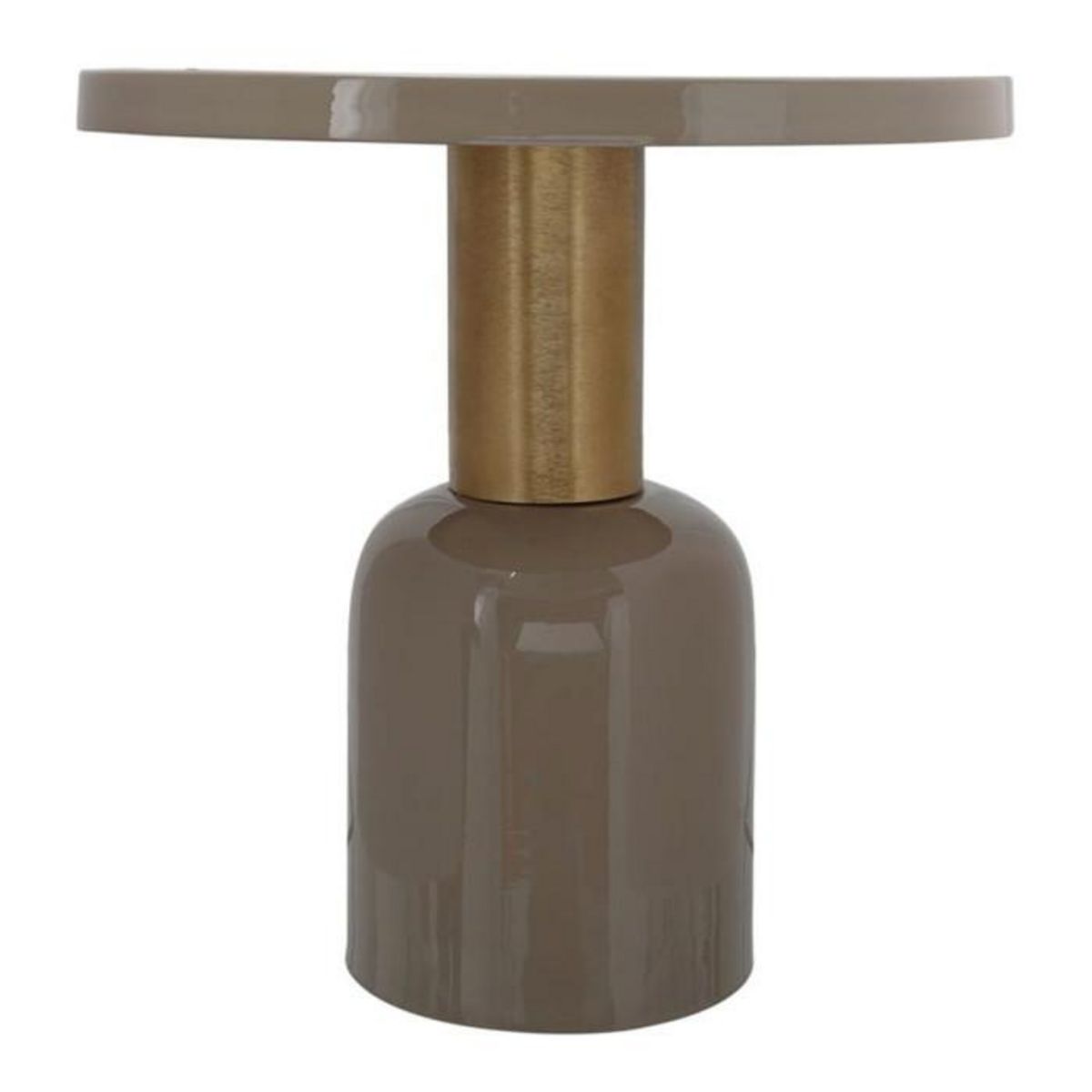 Paris Prix Table d'Appoint Ronde  Clémence  50cm Taupe