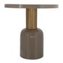 Voir la diapositive 1 : Paris Prix Table d'Appoint Ronde  Clémence  50cm Taupe