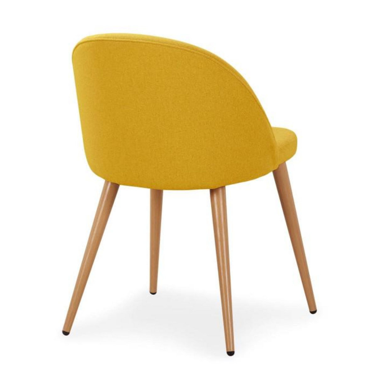 Paris Prix Lot de 6 Chaises Scandinaves Tissu  Morro  78cm Jaune
