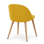 Voir la diapositive 3 : Paris Prix Lot de 6 Chaises Scandinaves Tissu  Morro  78cm Jaune