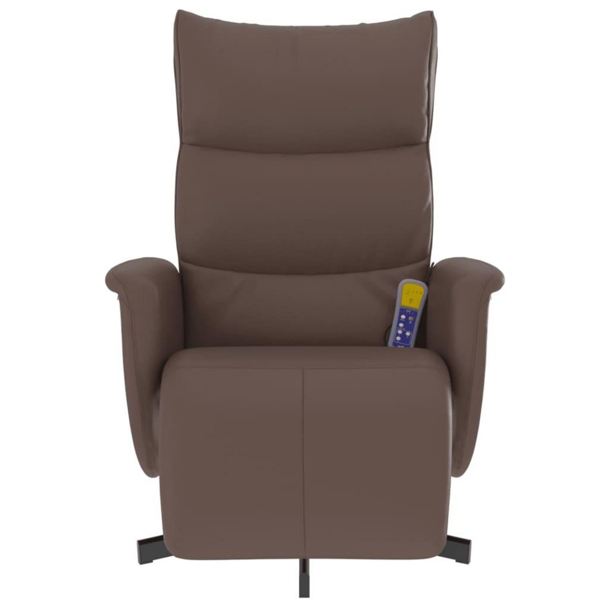 VIDAXL Fauteuil inclinable de massage repose-pieds marron similicuir