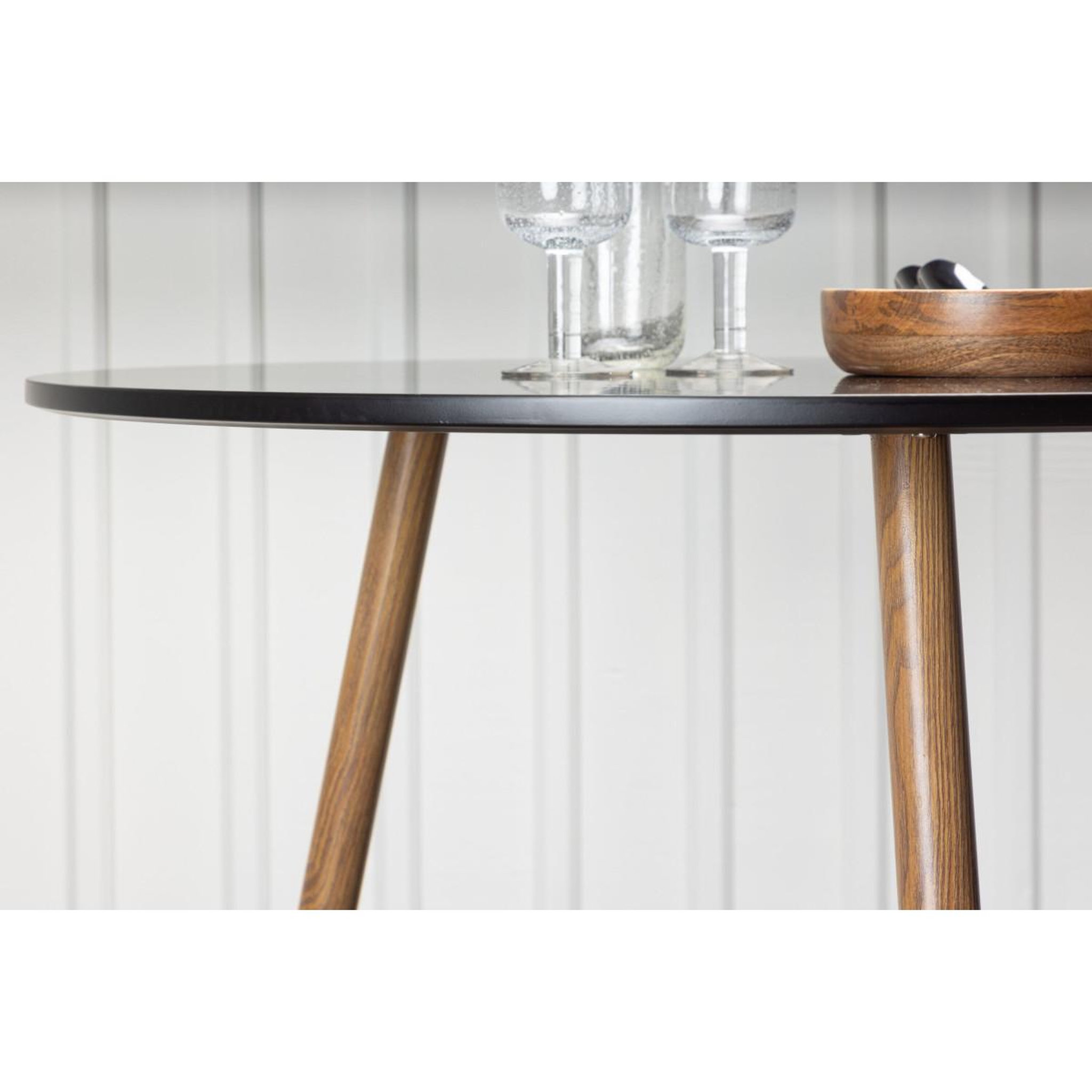 Voir la diapositive 6 : Paris Prix Table à manger ronde  polar  90cm noir