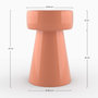 Voir la diapositive 4 : MAISON PAVANE Table d'appoint ronde en métal orange D30 cm-Athéna