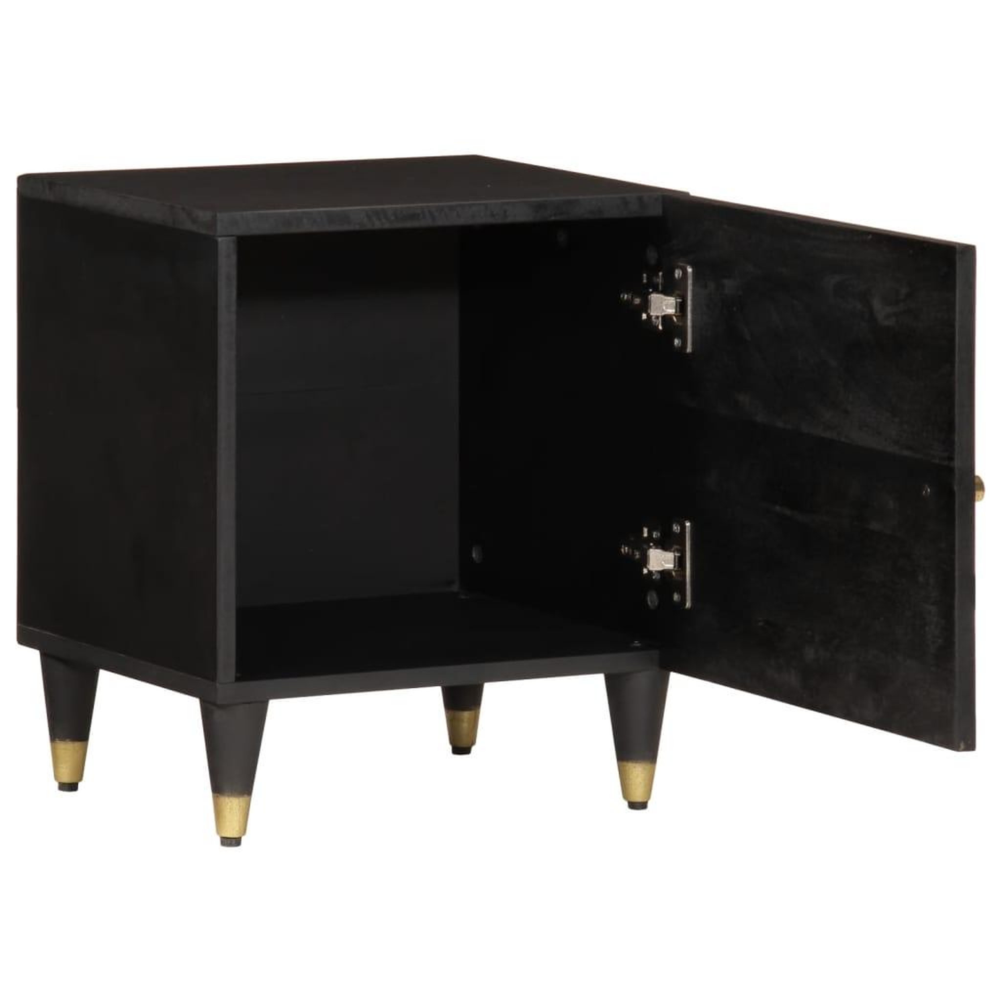 Voir la diapositive 2 : VIDAXL Table de chevet 40x33x46 cm Bois de manguier solide