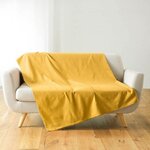Paris Prix Plaid Uni en Coton  Lucile  220x240cm Jaune