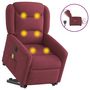 Voir la diapositive 1 : VIDAXL Fauteuil inclinable de massage electrique Rouge bordeaux Tissu