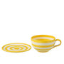 Voir la diapositive 2 : Paris Prix Tasse Avec Sous-Tasse en Céramique  Granada Rayure  50cl Jaune