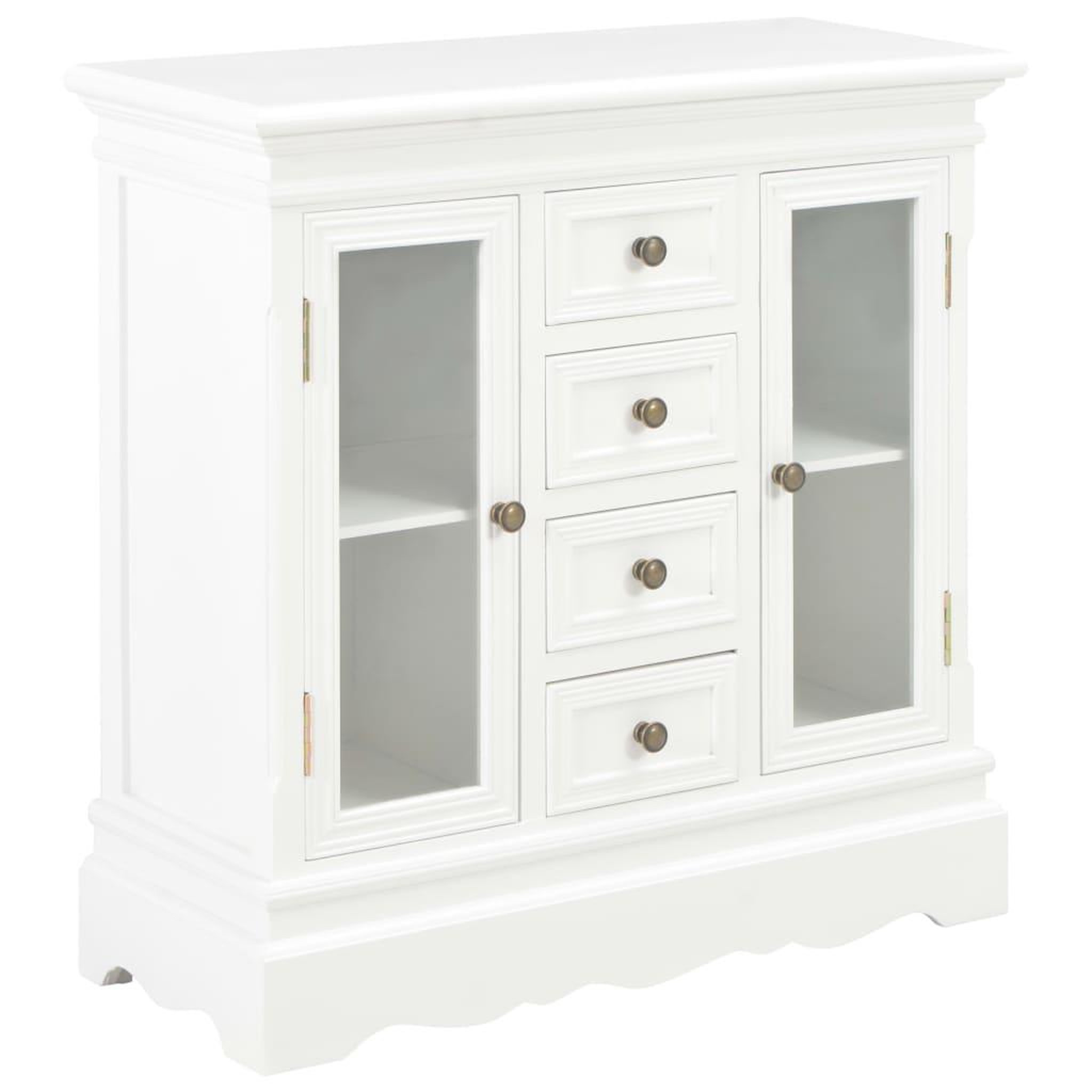 Voir la diapositive 1 : VIDAXL Buffet blanc 70x28x70 cm bois de pin massif
