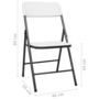 Voir la diapositive 6 : VIDAXL Chaises de jardin pliables lot de 4 PEHD Blanc