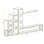 Voir la diapositive 4 : Paris Prix Ensemble Meuble TV Design  Switch VIII  240cm Blanc & Noir