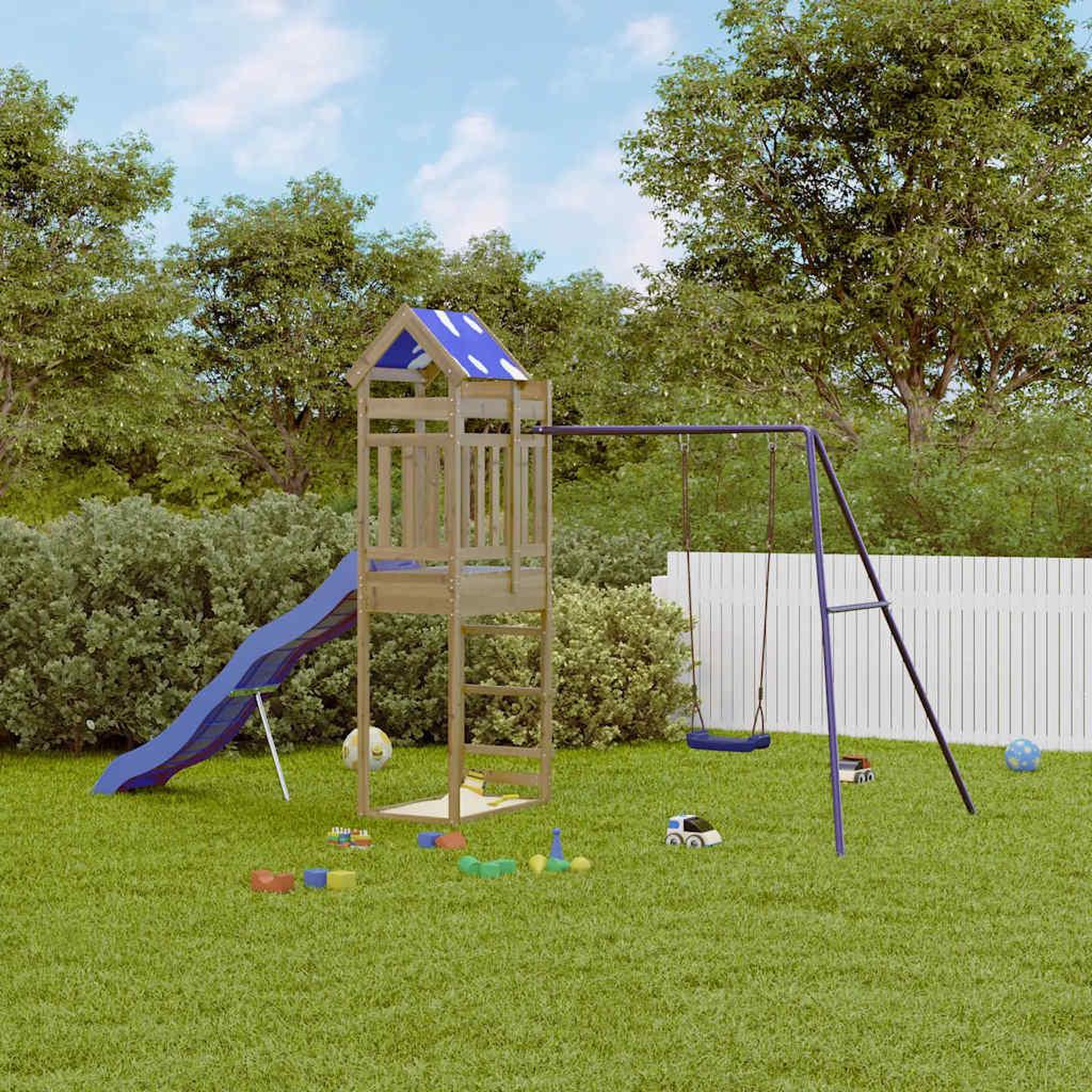 VIDAXL Aire de jeux d'exterieur bois de pin impregne