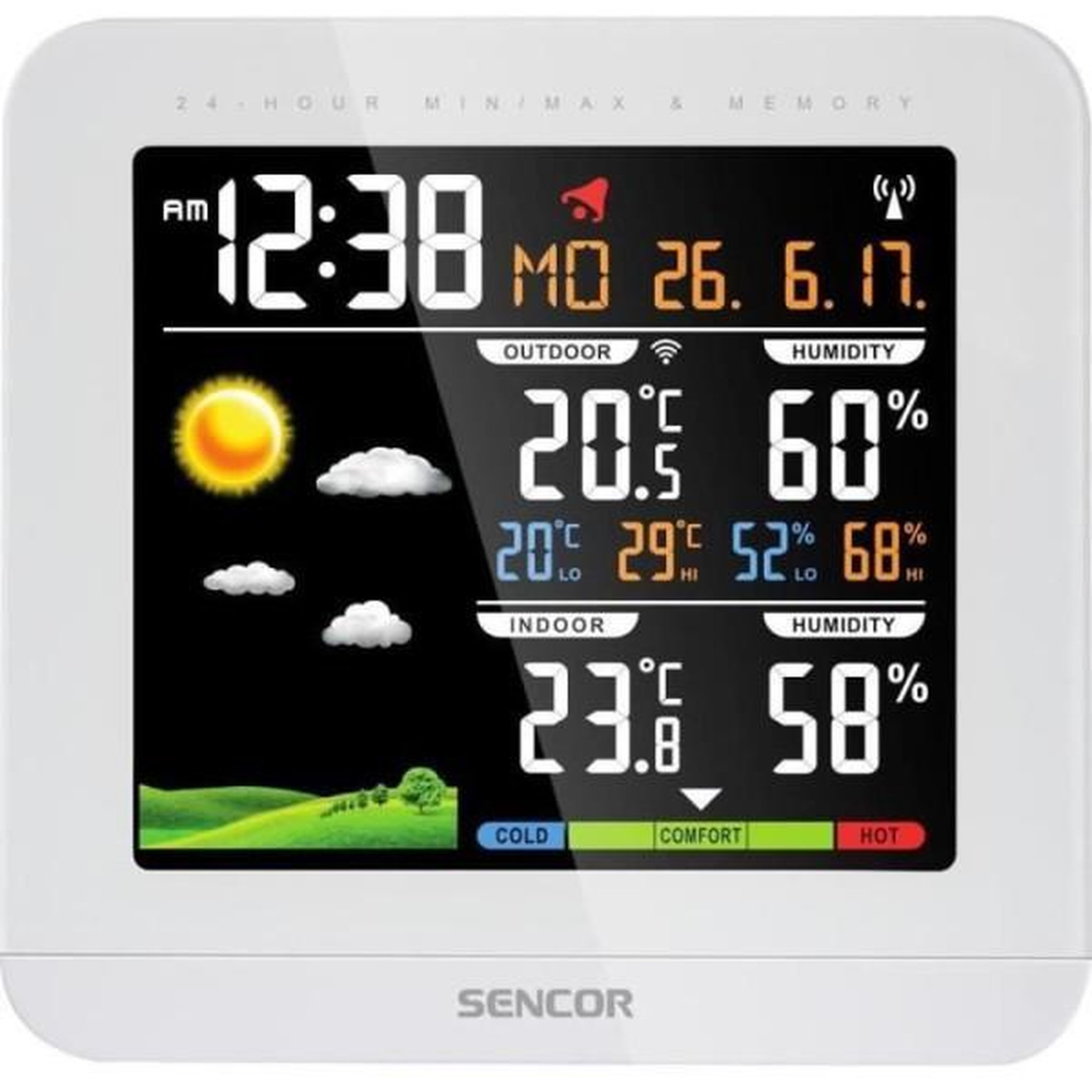 Voir la diapositive 2 : MARKET24 Station météo avec capteur sans fil - sencor - sws 5600