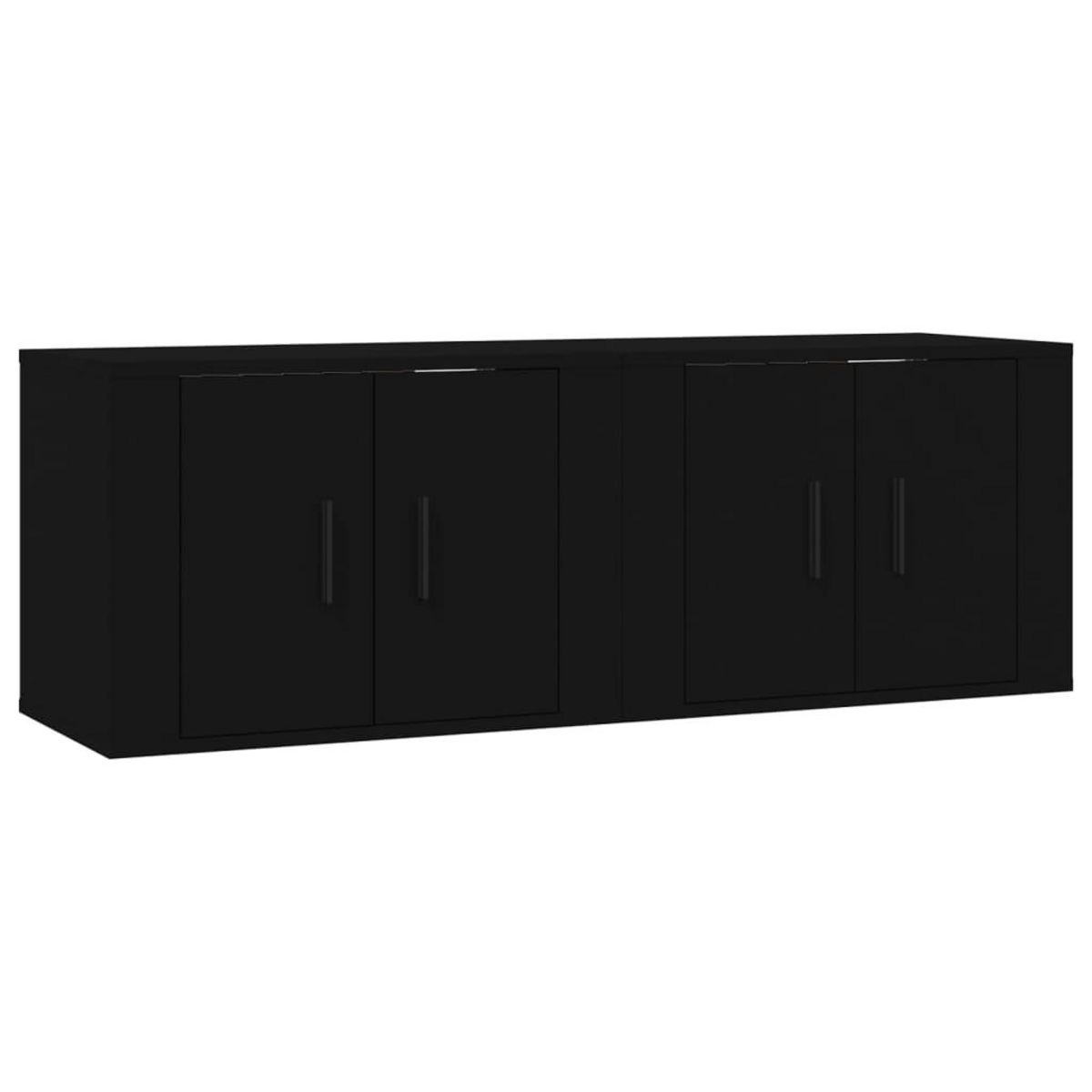 VIDAXL Meubles TV muraux 2 pcs noir 57x34,5x40 cm