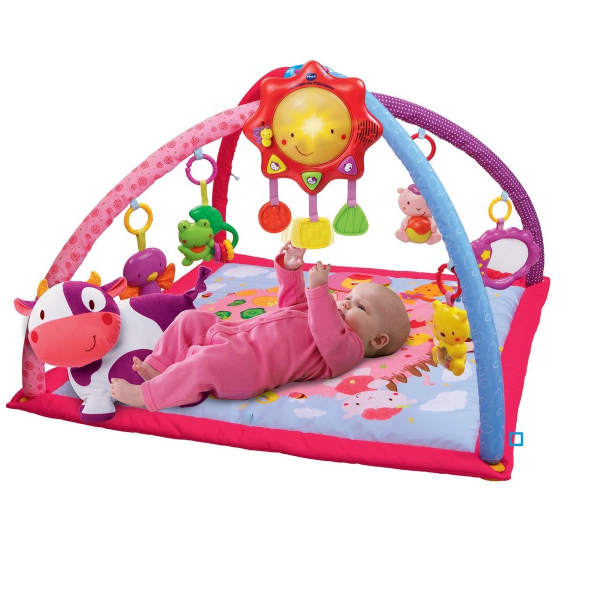 VTECH Lumi Tapis des P'tits Copains rose 