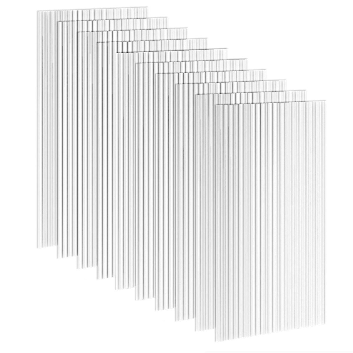 OUTSUNNY Lot de 10 panneaux polycarbonate alvéolaire 4 mm transparent dim. 120L x 60l cm