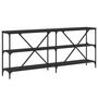 Voir la diapositive 6 : VIDAXL Table console noir 180x30x75 cm bois d ingénierie et fer