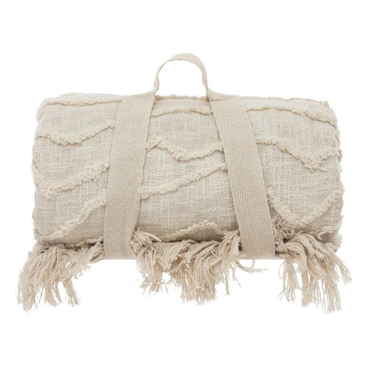 ATMOSPHERA Dessus de lit Slub tufté 240x260 coton