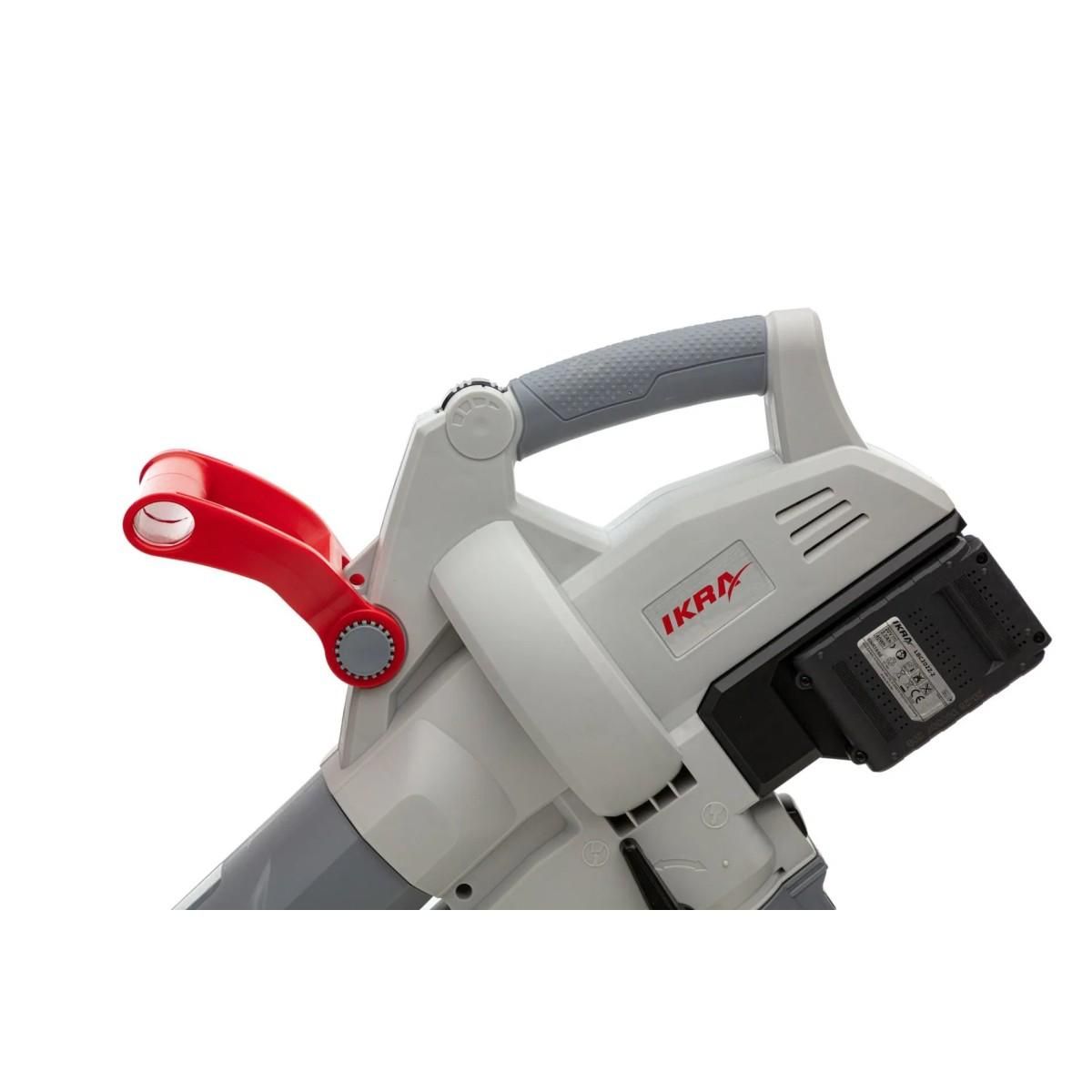 Ikra Souffleur de feuilles 3en1 Aspirateur Broyeur Souffleur 40V + 2 batteries lithium + Chargeur Double + Sac 45L IKRA