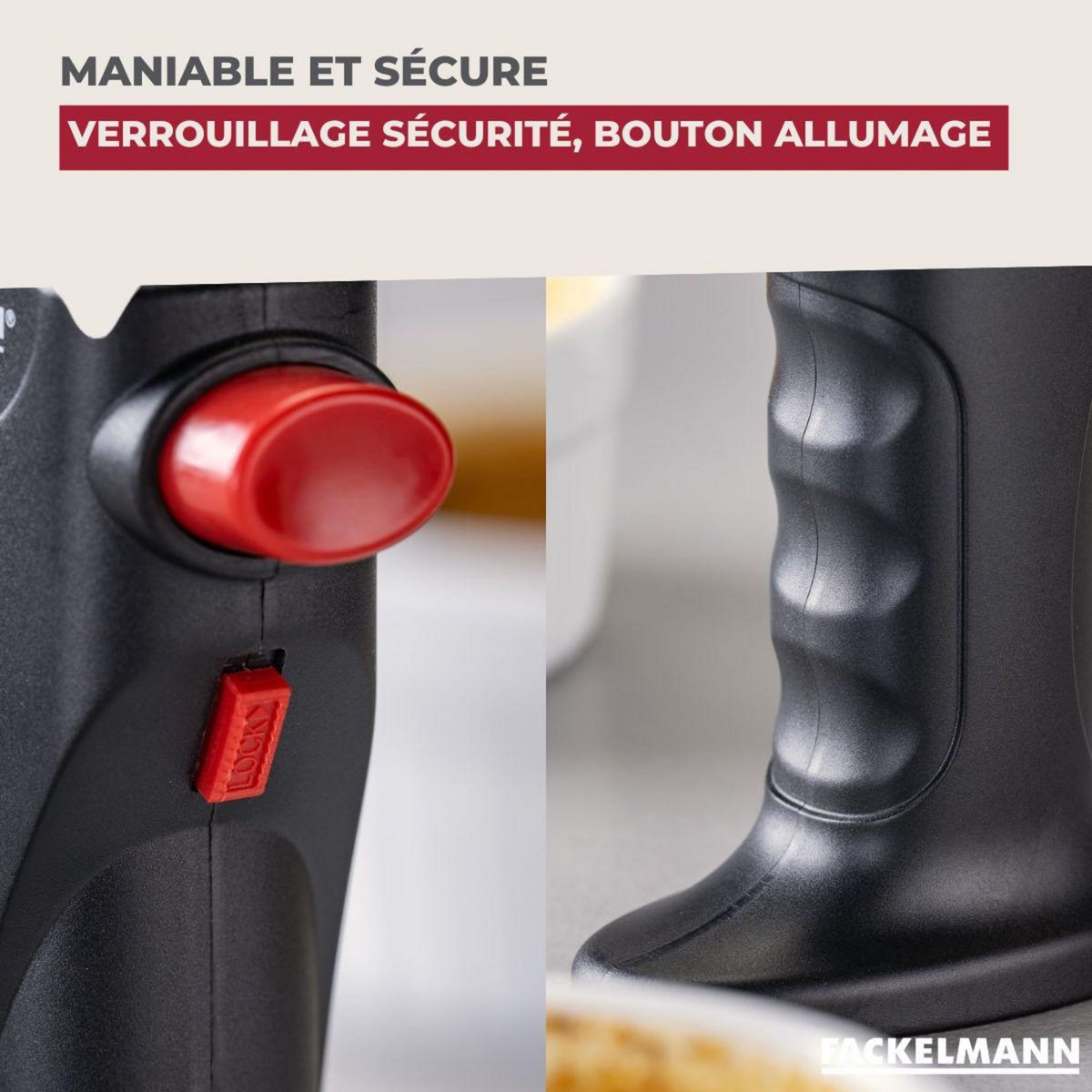 Fackelmann Chalumeau de cuisine à gaz Fackelmann