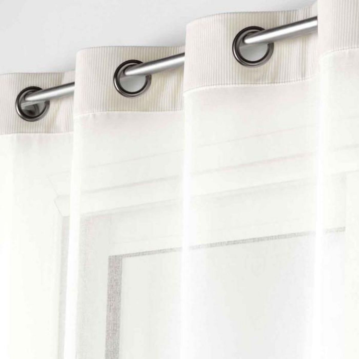 Paris Prix Rideau Voilage à Œillets  Casual  140x240cm Naturel