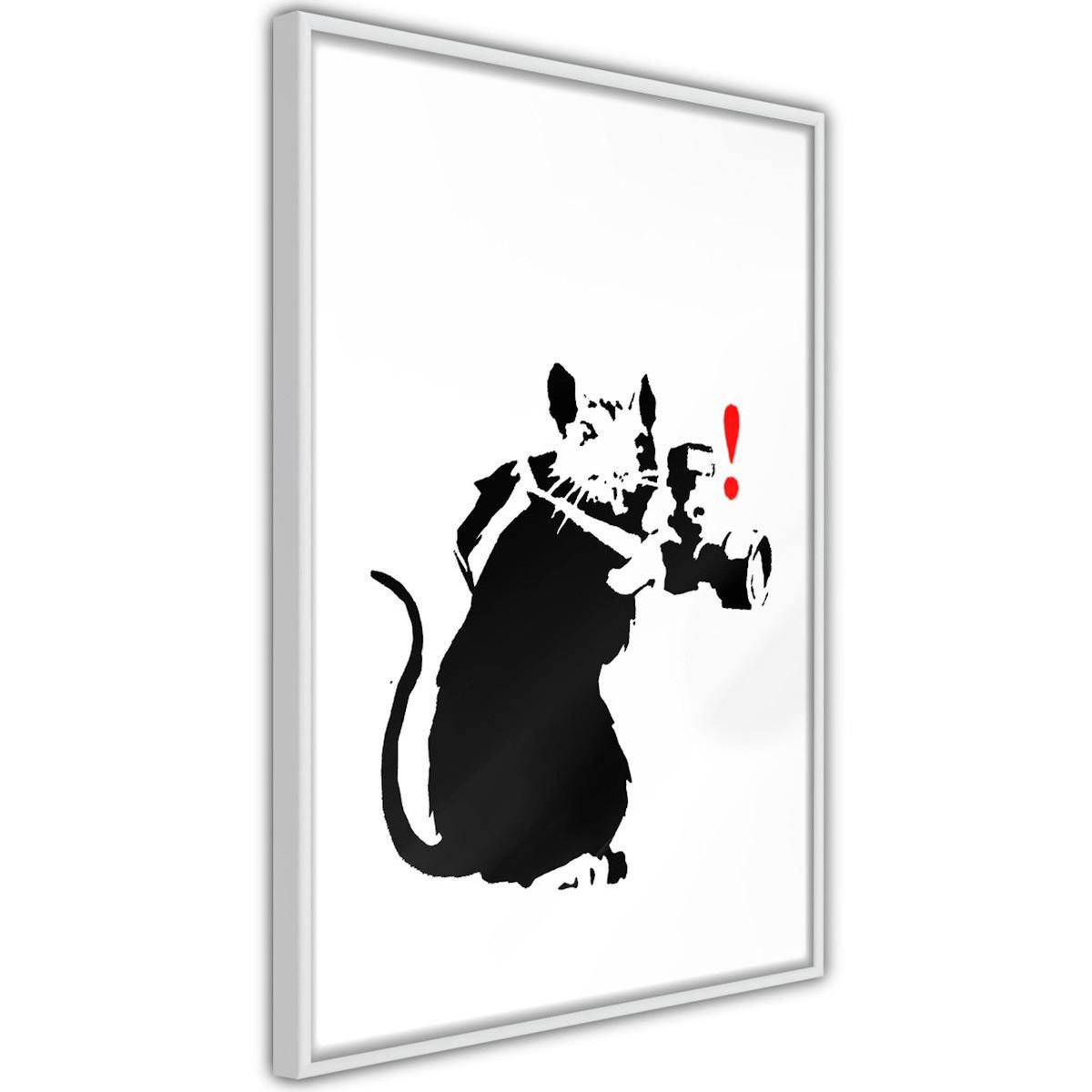 Paris Prix Affiche Murale Encadrée  Banksy Rat Photographer
