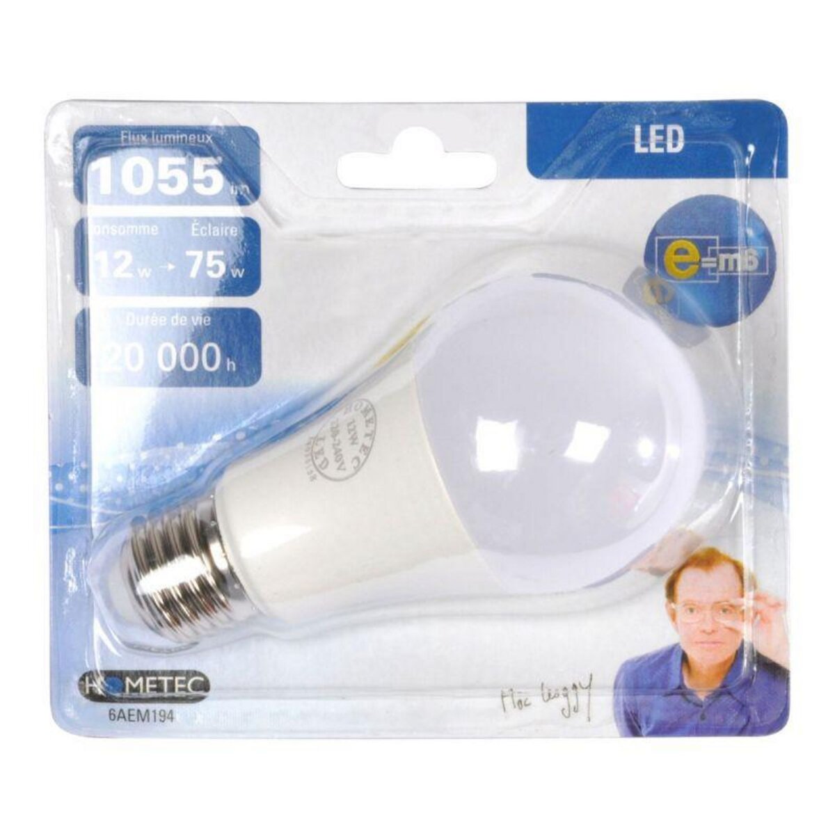 Paris Prix Ampoule LED E27 Standard 12W 12cm Blanc pas cher Auchan.fr