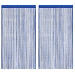 VIDAXL Rideau en fils 2 pcs 140 x 250 cm Bleu