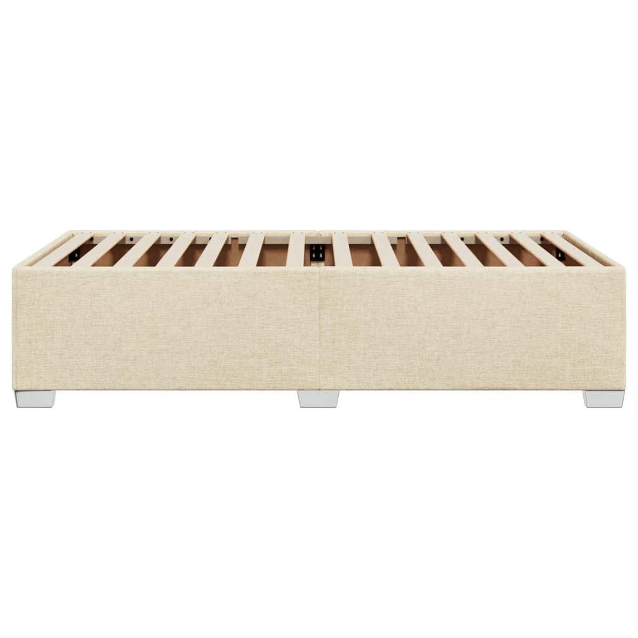 Voir la diapositive 5 : VIDAXL Cadre de lit sans matelas creme 90x200 cm tissu