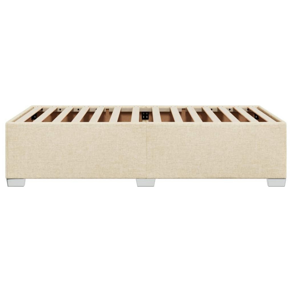 VIDAXL Cadre de lit sans matelas creme 90x200 cm tissu
