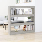 VIDAXL Bibliotheque/Separateur de piece Gris beton 100x30x103 cm