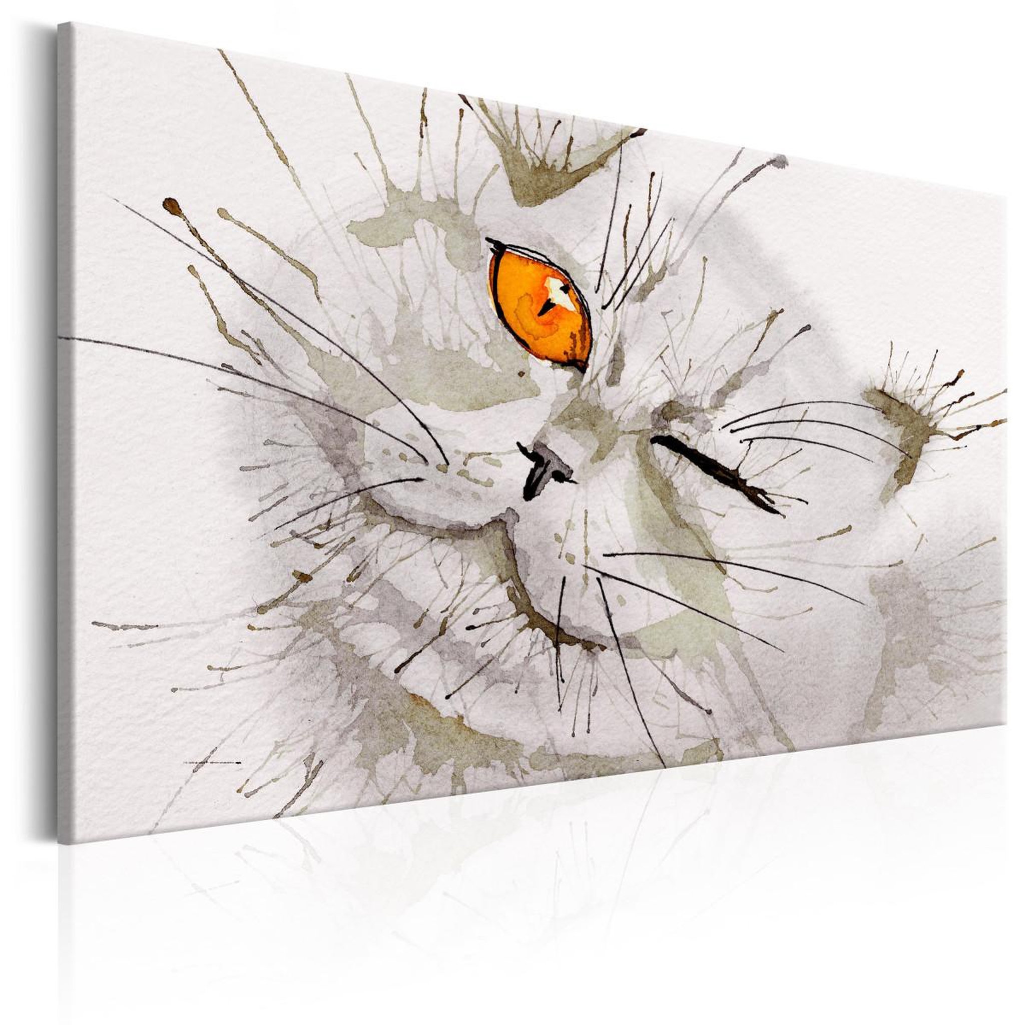 Paris Prix Tableau imprimé  grey cat. Coloris disponibles : Multicolore