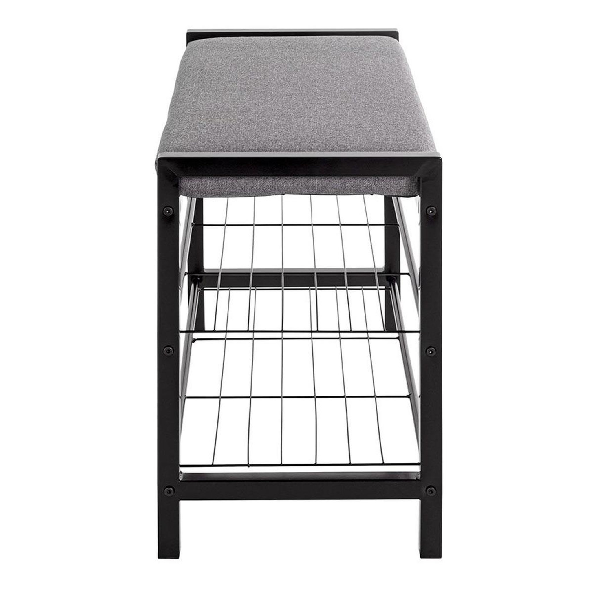 Voir la diapositive 3 : Paris Prix Banc rangement à chaussures  elia  75cm gris & noir