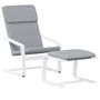 Voir la diapositive 3 : VIDAXL Chaise de relaxation avec repose-pied Gris clair Tissu