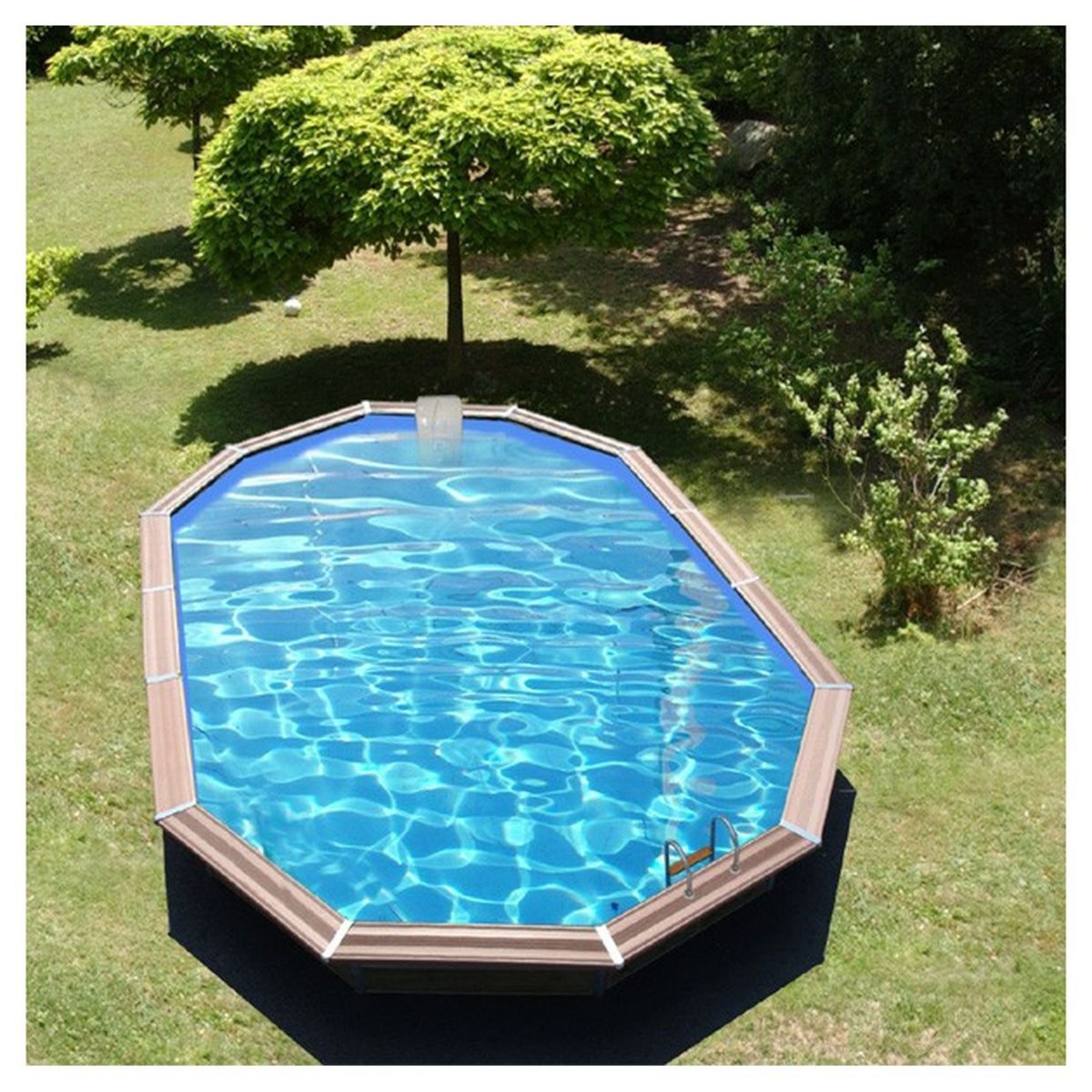 WATERCLIP Piscine en bois longitudinale 890x420x129 CALAYAN